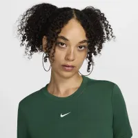 Nike Sportswear Essential жіноча Slim Cropped футболка колір зелений