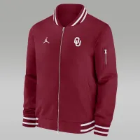 Nike Oklahoma Sooners Sideline мужские Jordan College Full-Zip Bomber Куртка цвет красный