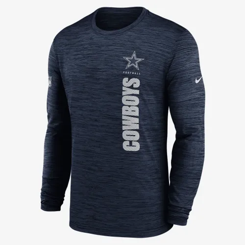 Dallas Cowboys Sideline Velocity мужские Nike Dri-FIT NFL Long-Sleeve футболка синий