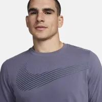 Nike чоловічі Dri-FIT Long-Sleeve Fitness футболка колір сірий