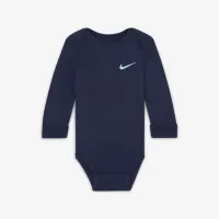 Nike Baby Essentials Baby (0-9M) Long Sleeve Bodysuits (3 Pack) синий