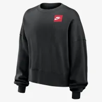 Nike Phoenix Fleece женская Crew-Neck свитшот цвет черный