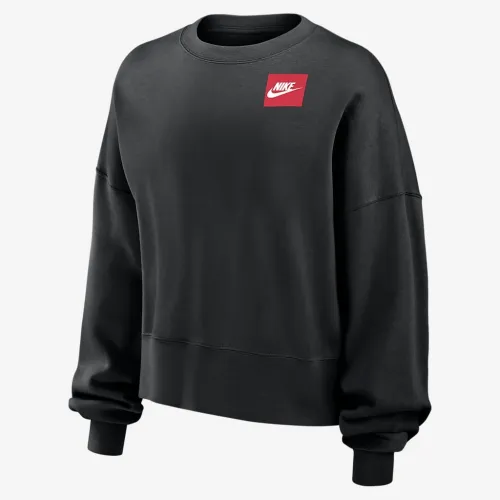 Nike Phoenix Fleece жіноча Crew-Neck світшот колір чорний