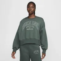 Nike Sportswear Phoenix Fleece жіноча Over-оверсайз Crew-Neck світшот колір зелений