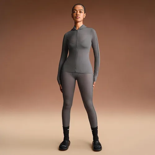 NikeSKIMS Weightless Layers жіноча З високою талією V-Panel лосіни колір сірий