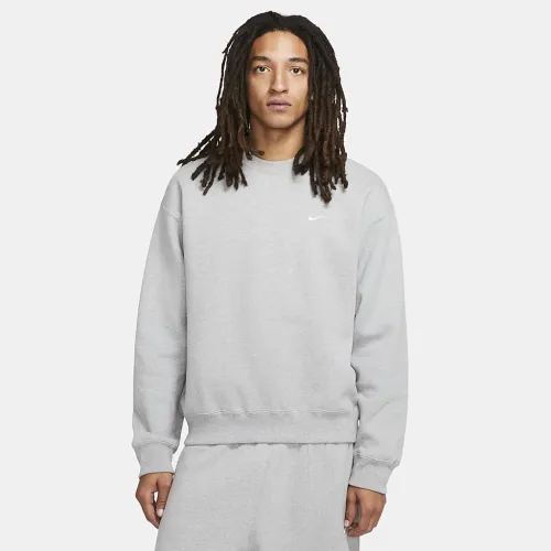 Nike Solo Swoosh чоловічі Fleece Crew колір сірий