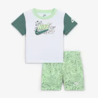 Nike Sportswear Create Your Own Adventure Baby (12-24M) футболка and шорти комплект колір зелений