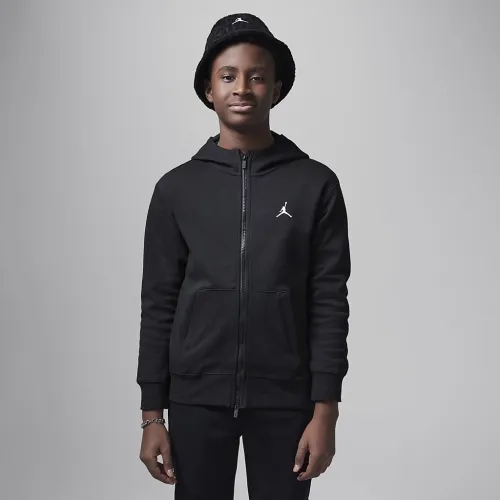 Nike Jordan Dri-FIT MJ Sport Big детские Statement Hoop Fleece Full-Zip Толстовка с капюшоном цвет черный