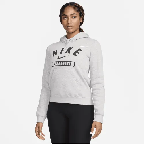 Nike женская Wrestling Pullover Толстовка с капюшоном цвет серый