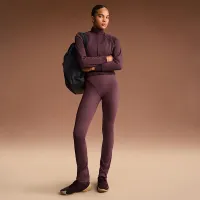 NikeSKIMS Matte женская С высокой Талией V-Panel Straight лосины цвет красный