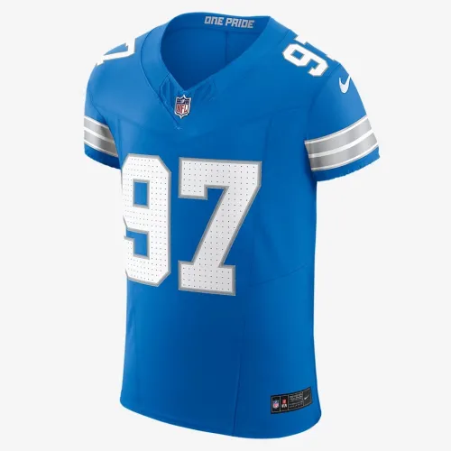 Aidan Hutchinson Detroit Lions мужские Nike Dri-FIT NFL Elite Football Jersey синий