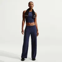 Nike One Fitted женская Dri-FIT Cropped Tank Top синий