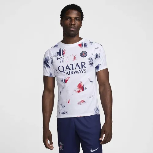 Paris Saint-Germain Academy Pro Away чоловічі Nike Dri-FIT Soccer Pre-Match Short-Sleeve Top колір білий