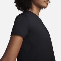 Nike One Classic жіноча Dri-FIT Short-Sleeve Cropped Top колір чорний