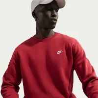 Nike Club чоловічі Fleece Crew колір червоний