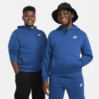 Nike Sportswear Club Fleece Big детские Pullover Толстовка с капюшоном (Extended Size) синий
