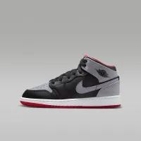 Nike Air Jordan 1 Mid Big детские Кроссовки цвет черный