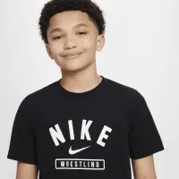 Nike Big дитячі Wrestling футболка колір чорний