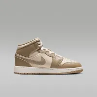 Nike Air Jordan 1 Mid Big детские Кроссовки цвет коричневый