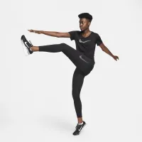 Nike Fast жіноча Mid-Rise 7/8 Graphic лосіни з кишенямиколір чорний
