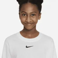 Nike Sportswear Essential Big дитячі (Girls') Long-Sleeve футболка колір білий