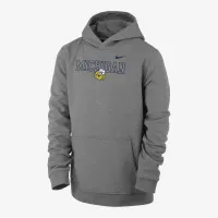 Michigan Club Fleece Big детские (для мальчиков) Nike College Толстовка с капюшоном цвет серый