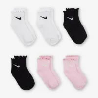 Nike Little дитячі Lettuce Welt Ankle шкарпетки (6 пар) колір білий