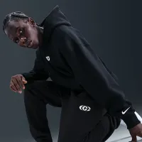 Caitlin Clark Nike Fleece Cuffed баскетбольні Pants колір чорний