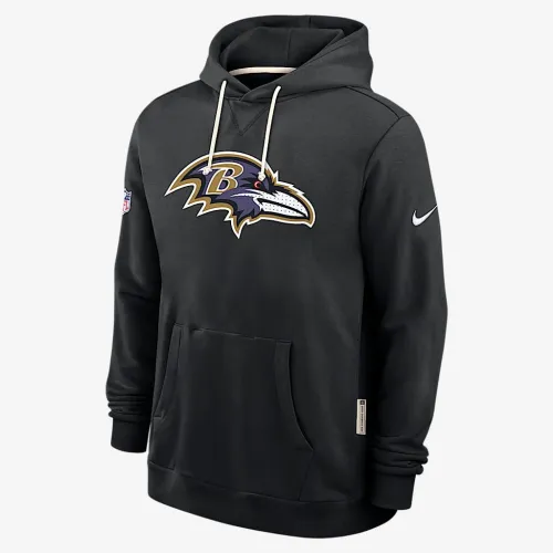 Baltimore Ravens Initial Home Sideline чоловічі Nike Dri-FIT NFL Pullover Толстовка з капюшоном колір чорний