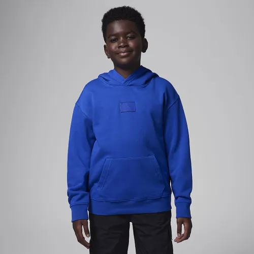 Nike Jordan MJ Flight Big детские Fleece Pullover Толстовка с капюшоном синий