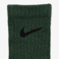 Nike Dri-FIT Performance Basics Little детские Crew носки (6 пары) цвет зеленый