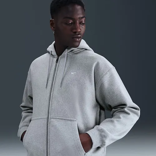Nike Solo Swoosh чоловічі Full-Zip Fleece Толстовка з капюшоном колір сірий
