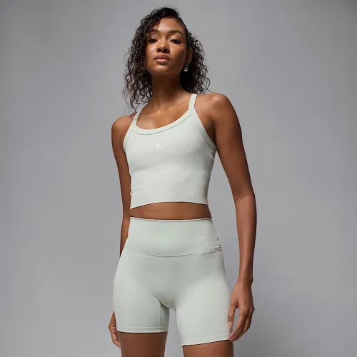 Nike Jordan Sport жіноча Dri-FIT Ribbed Tank Top колір сірий