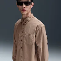 Nike Life мужские Oxford Shirt цвет коричневый
