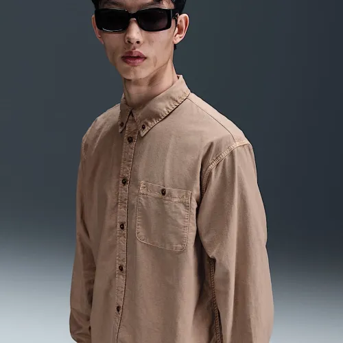 Nike Life мужские Oxford Shirt цвет коричневый