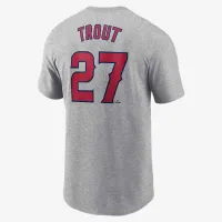 Mike Trout Los Angeles Angels Fuse Men’s Nike MLB футболка цвет серый