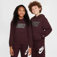 Nike Sportswear Club Fleece Big детские Pullover Толстовка с капюшоном цвет красный