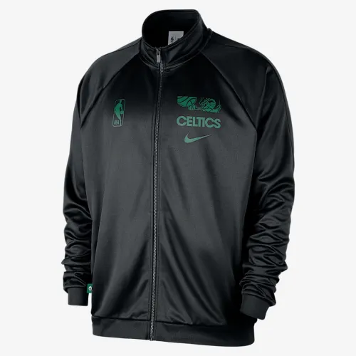 Boston Celtics Club Courtside мужские Nike NBA Poly-Knit Track Куртка цвет черный