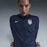 USMNT Academy Pro женская Nike Soccer Hooded Rain Куртка синий