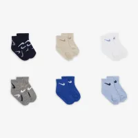 Nike Swooshfetti Baby (3-6M) Ankle шкарпетки (6 пар) блакитний