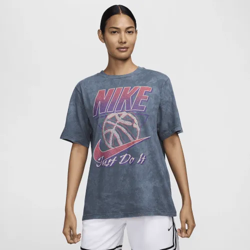 Nike Sportswear жіноча Short-Sleeve Graphic футболка колір сірий