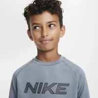 Nike Pro Warm Big дитячі (для хлопчиків) Dri-FIT Long-Sleeve тренувальні Top колір сірий