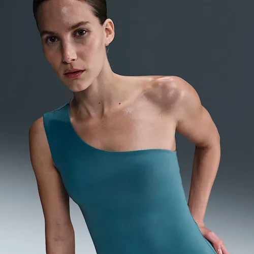 Nike Zenvy женская Dri-FIT Asymmetrical Tank Top синий