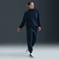 Nike Sportswear Phoenix Plush жіноча Cozy Fleece оверсайз Mock-Neck Top блакитний