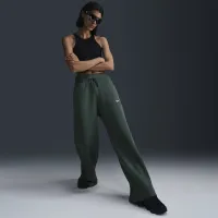 Nike Sportswear Phoenix Fleece женская С высокой Талией Wide-Leg Sweatpants цвет зеленый