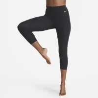 Nike Zenvy женская Gentle-Support С высокой Талией Cropped лосины цвет черный