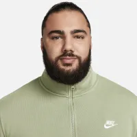 Nike Sportswear Club мужские Brushed-Back 1/2-Zip Pullover цвет зеленый