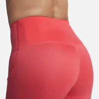 Nike Go женская Firm-Support С высокой Талией Cropped лосины с карманамицвет красный