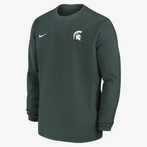 Michigan State Spartans Sideline Coach чоловічі Nike College Long-Sleeve Top колір зелений