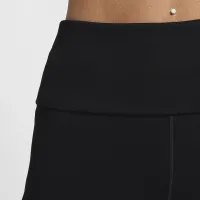 Nike One женская Dri-FIT С высокой Талией Fold-Over Pants цвет черный